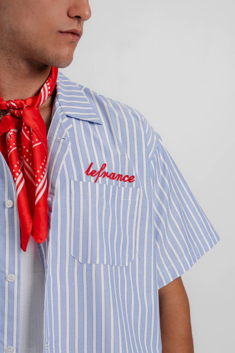 Camisa Striped - Celeste - comprar online