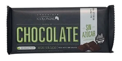Barra de chocolate sin azúcar agregada x100 gr - Colonial