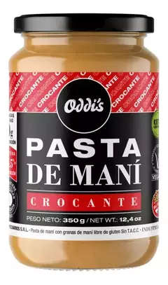 Mantequilla de maní crunchy x350gr - Oddi's