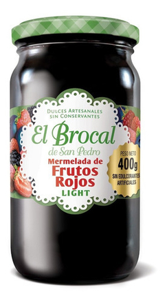 Mermelada light sabor frutos rojos x400 gr - El brocal - comprar online