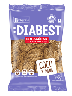 Coco y avena sin azúcar x200 gr - Diabest