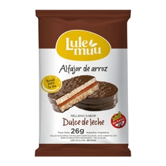 Alfajor de arroz relleno sabor dulce de leche sin TACC x26 gr - Lulemuu