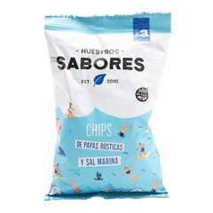 Chips de papas rústicas con sal marina x80 gr - Nuestros sabores