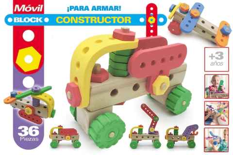 Diseña Y Arma Autos De Madera Y Goma Eva X1 Caja 36 Piezas