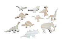 Dinosaurios De Madera Sin Pintar Waldorf 10 Piezas Lc en internet
