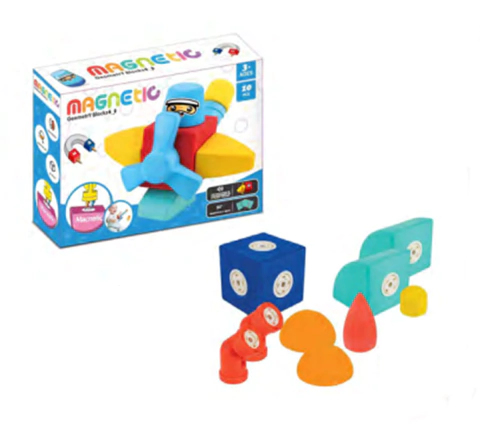 Bloques Magneticos Construccion Goma Eva 10 Piezas Didactico