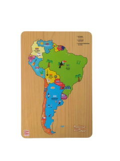 Mapa Encastre Rompecabezas America Del Sur Paises Capitales Tk - Accesibble