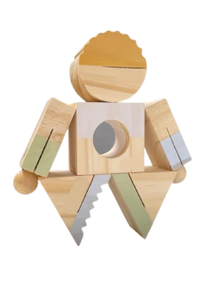 Instrumentos Sonidos De Las Formas Robot Madera Niños