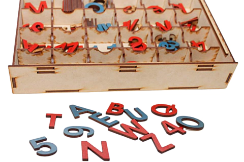 Letras Abecedario Alfabeto Montessori Imprenta Mayuscula Nro