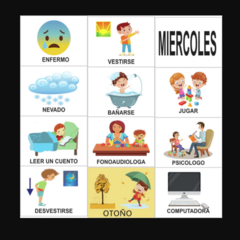 Imagen de Agenda Visual Diaria Magnetico Iman Material Tea Autismo Vp