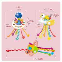 Juego Sensorial Bebes Motricidad Fina Didactico Montessori Cuerda Silicona Juego De Viaje - tienda online