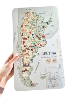 Rompecabezas Mapa Argentina Provincias Capitales Madera G.r