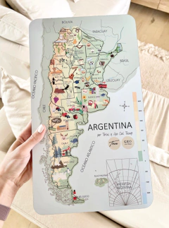Rompecabezas Mapa Argentina Provincias Capitales Madera G.r - comprar online