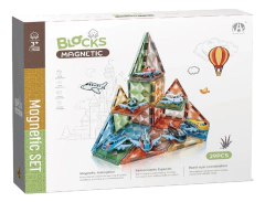 Bloques Magneticos Imantados 29 Piezas Tipo Vitro Con Aviones