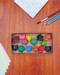 Crayones De Cera Animales Varios Modelos Infantil Didactico - comprar online