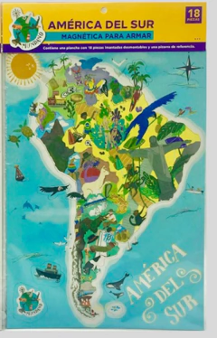 Rompecabezas Mapa America Del Sur Imantado 18 Piezas en internet