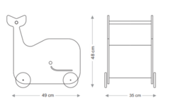 Carro De Arrastre Juguetero Ballena Madera Infantil - comprar online