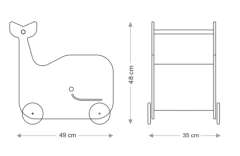 Carro De Arrastre Juguetero Ballena Madera Infantil - comprar online