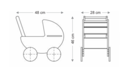 Cochecito Carrito De Bebe Infantil Madera - comprar online