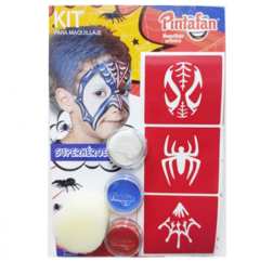 Blister Maquillaje Artistico Pinturas Glitter Halloween Futbol Spiderman - Accesibble