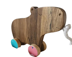 Juego De Arrastre Animales Autoctonos Carpincho Huemul Tapir Tatu Madera