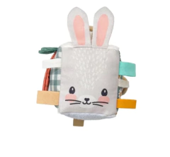 Cubo Didactico Sensorial Sonajero Motricidad Conejo 12x12cm en internet