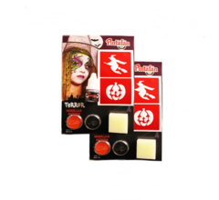Blister Maquillaje Artistico Pinturas Glitter Halloween Futbol Spiderman