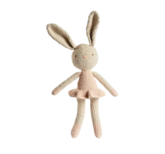 Muñeco Coneja Bailarina Crochet Muñeco De Apego Decoracion