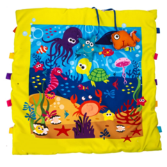 Playmat Manta Alfombra Con Chifle Y Sonajeros Oceano o Selva P.c