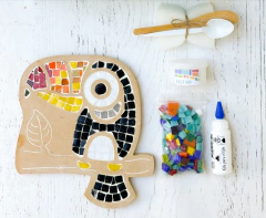 Kit De Mosaico + 1 Figura Manualidades Artesanias Madera