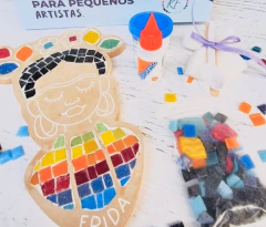 Imagen de Kit De Mosaico + 1 Figura Manualidades Artesanias Madera