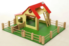 Granja Casita De Madera Didactica 48cm X 38cm Y 24cm - Accesibble