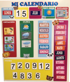 Calendario Imantado Dia Estaciones Numeros Meses 60x40cm Vp - comprar online