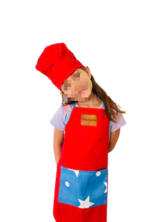 Delantal Cocina Con Gorro Niños Infantil Varios Colores