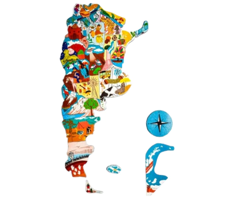 Rompecabezas Provincias Mapa Argentina Imantado 25 Piezas