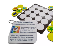 Ficha Estrellada Estimulacion Orden Color Motricidad Fina Didactico en internet