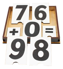 Numeros De Lija Montessori Con Caja Para Arena Madera - comprar online