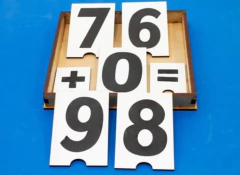 Numeros De Lija Montessori Con Caja Para Arena Madera - Accesibble