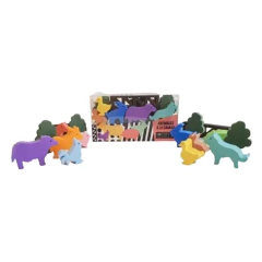 Corral Granja Animales Goma Eva Vaca Pato Didactic 22 Piezas en internet