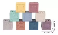 Cubos Bloques De Siliconas Para Apilar Didacticos Texturas Bebe Color Multicolor BF - Accesibble