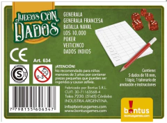 Juegos Con Dados Juegos De Mesa Clasicos Bontus - comprar online