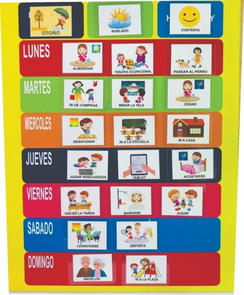 Agenda Visual Semanal Magnetico Iman Material Tea Autismo Vp - comprar online
