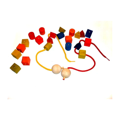 Enhebrado Madera Artesanal Didactico Jg