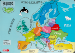 Rompecabezas Encastre Mapa Europa Nombre Pz en internet