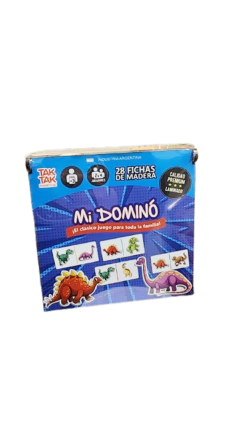 Domino De Madera Dinosaurios 28 Piezas Tk