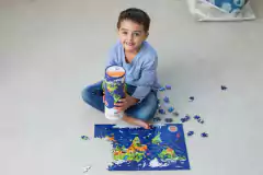 Rompecabezas Mapa Flora Y Fauna Mundo 200 Piezas Croc Creek - Accesibble