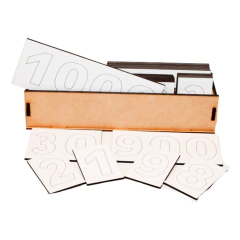 Fichas Numericas De Madera Numeros Del 1 Al 9000 Montessori - comprar online