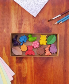 Imagen de Crayones De Cera Animales Varios Modelos Infantil Didactico