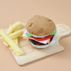Comida De Tela Hamburguesa Papas Fritas - comprar online