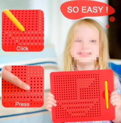 Pizarra Dibujo Magnetica Iman Motricidad Fina 380 Bolitas DIdactico - Accesibble